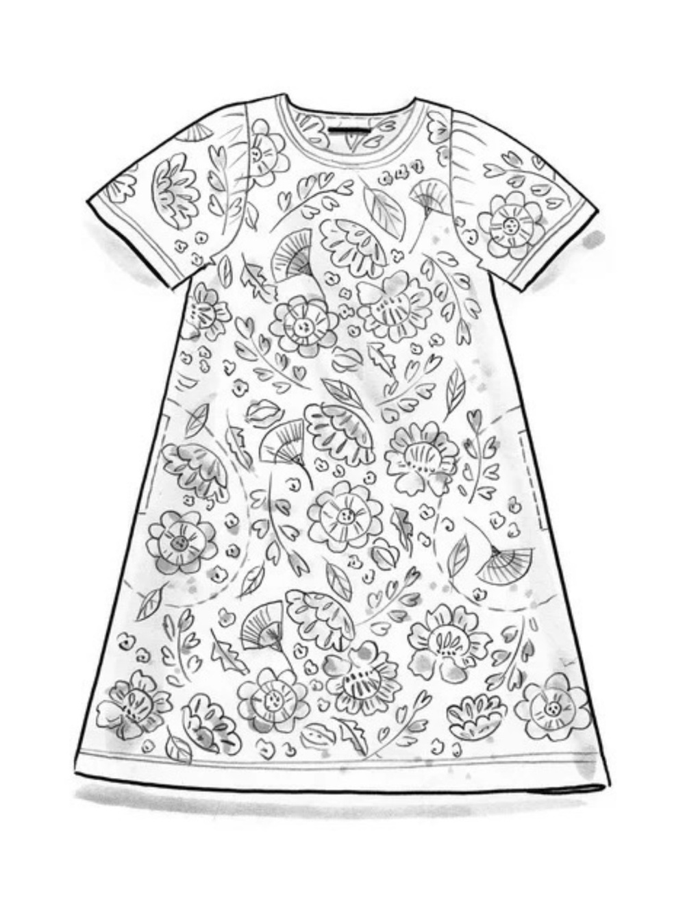 Gudrun Sjoden NWT L Hana dress jewel tones  floral - Picture 3 of 16
